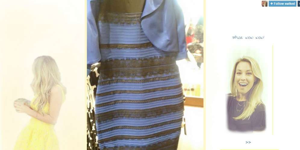 Coba Tebak Warna Baju Ini, Putih-Emas atau Biru-Hitam?