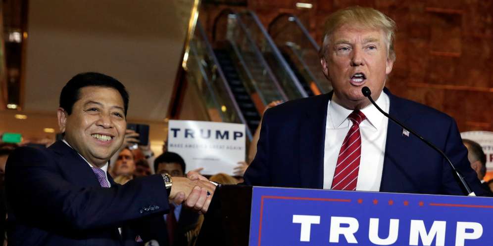 Setya Novanto-Fadli Zon Hadiri Kampanye Capres AS Donald Trump