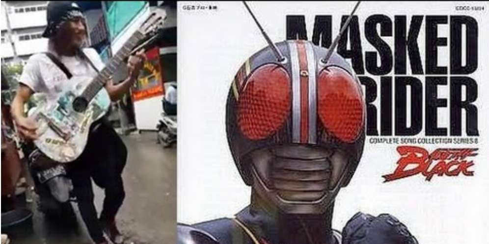 Kerennya Pengamen di Jakarta Ini Bawakan Lagu `Kamen Rider`