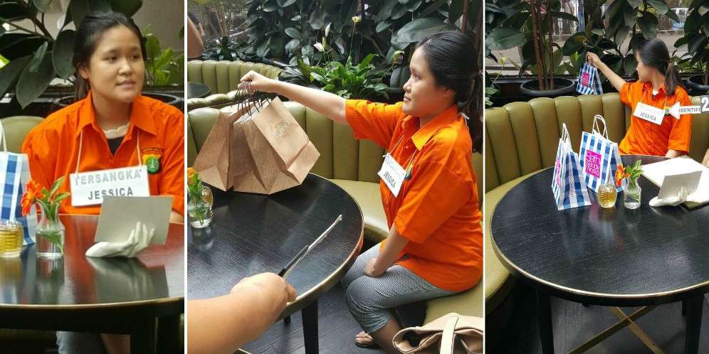 Ekpresi Jessica Saat Peragakan Adegan Bertemu Mirna