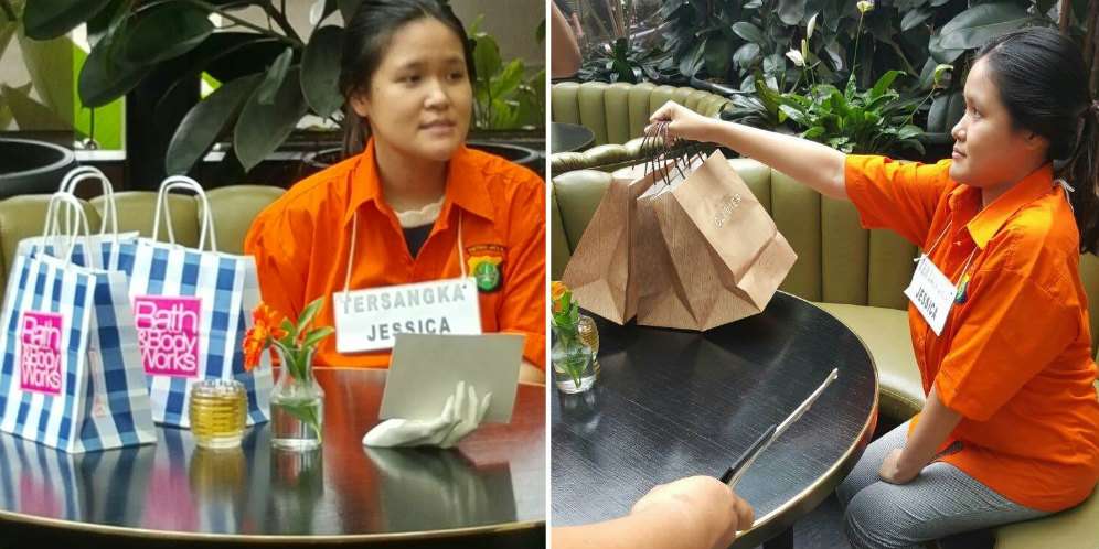 Jessica Peragakan Adegan Ini Saat Menunggu Mirna