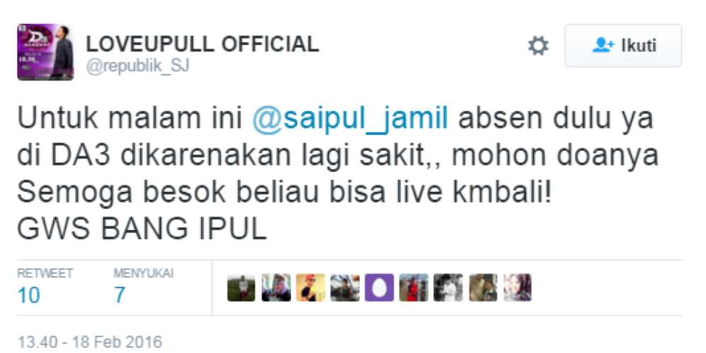 Instagram Saipul Jamil Banjir Hujatan