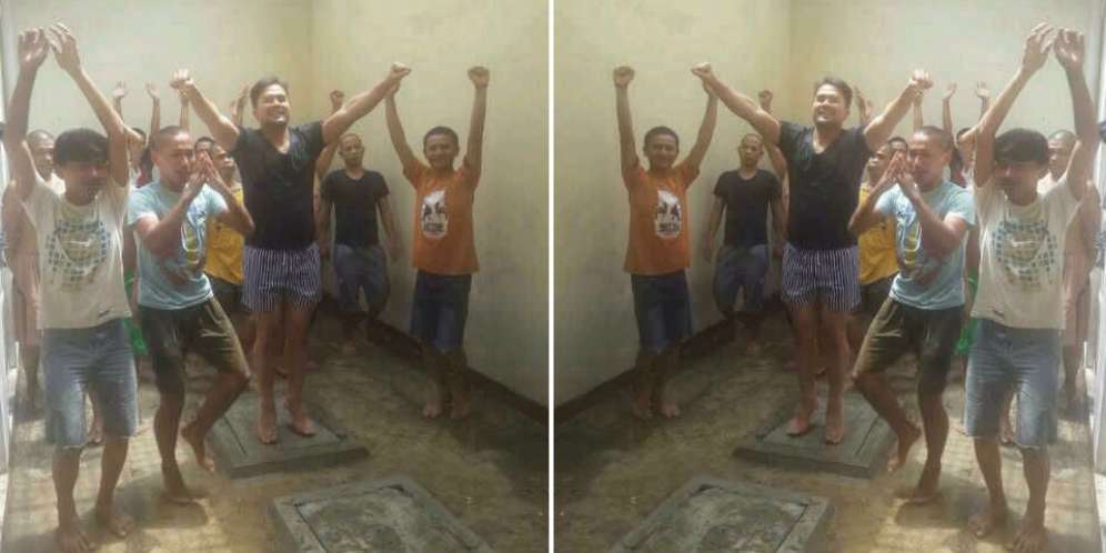 Bercelana Pendek, Ipul Pimpim Senam di Sel