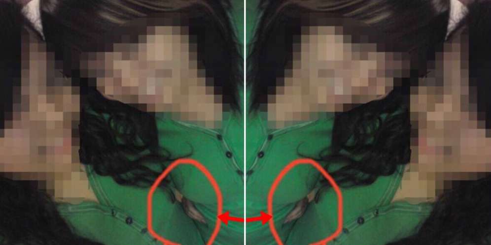 Tangan Berkuku Panjang Ikut Selfie di Foto Wanita Ini