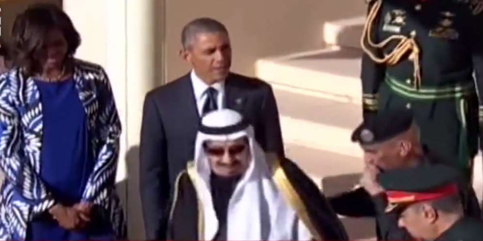 Dengar Azan, Raja Baru Saudi Tinggalkan Presiden Obama