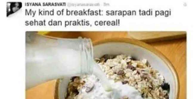 Heboh Foto Sarapan Isyana Sarasvati 'Gelitik' Netizen