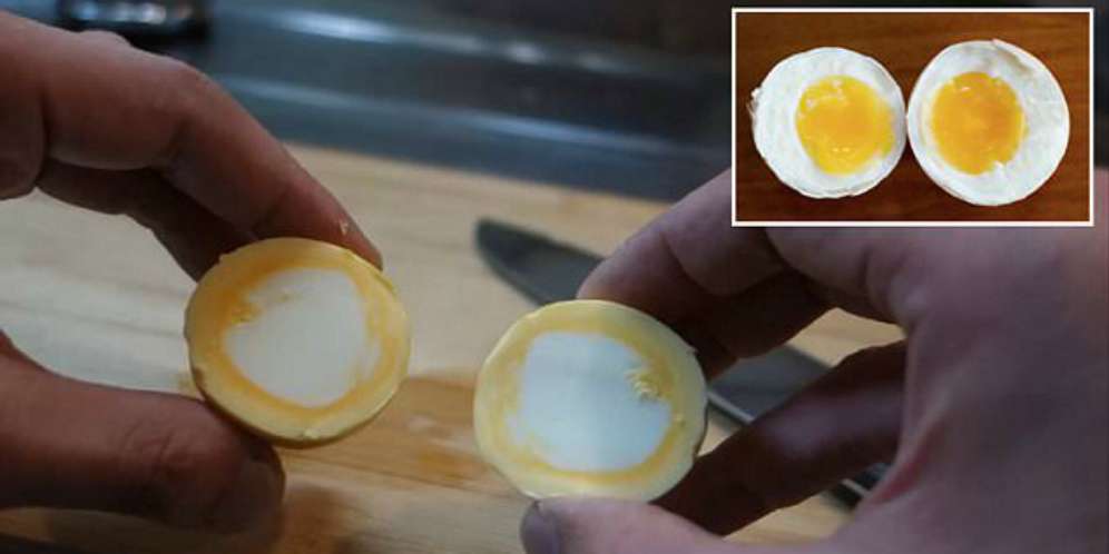 Unik, Cara Membuat Kuning Telur Ada di Luar