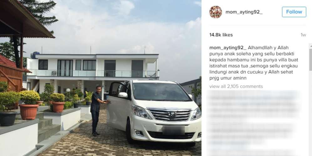 Unggah Foto Villa Mewah, Ibunda Ayu Ting Ting Kena Cibiran