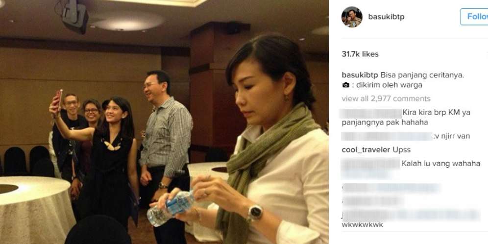 Heboh Foto Ahok dan Sang Istri, Netizen: Cinta Kamu Jahat..
