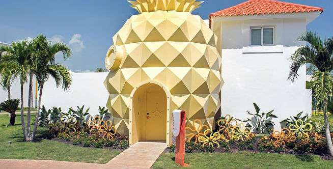 Rumah SpongeBob yang Berbentuk Nanas Berada di Jalan Keong No. 124