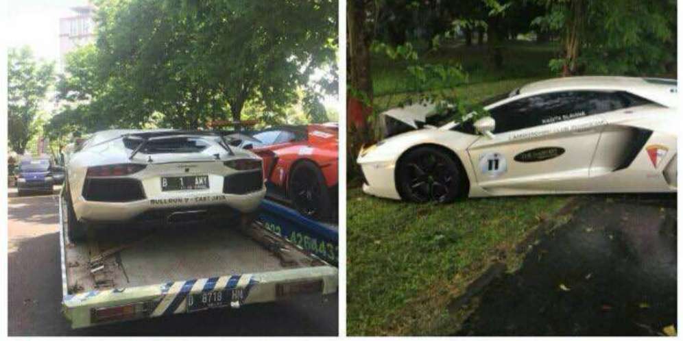 Lamborghini Raffi Ahmad Kecelakaan di Malang
