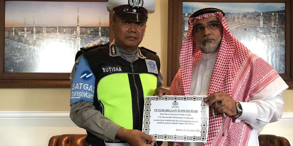 Aiptu Sutisna, Polisi Korban Amukan Dora, Diundang Berhaji