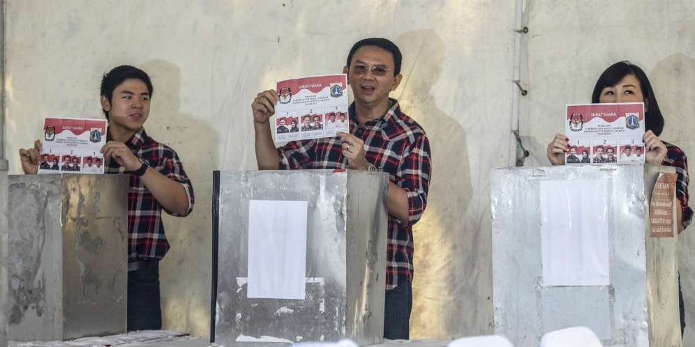 Ahok Menang di TPS Agus dan Sylvi