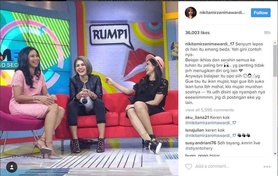 Sindir Ayu Ting Ting, Nikita Mirzani Diserang Fans