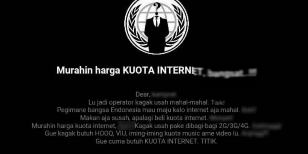 Begini Wajah Laman yang Diretas