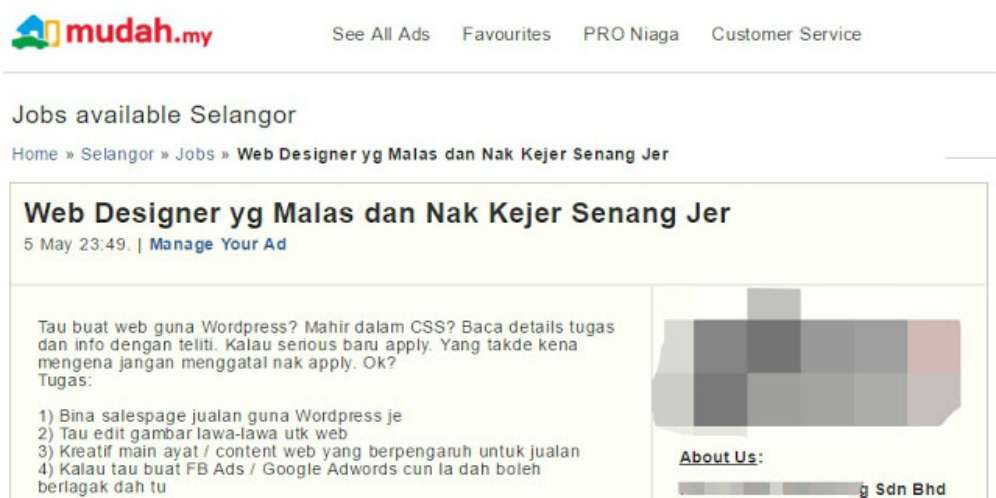 Berikut Isi Iklannya