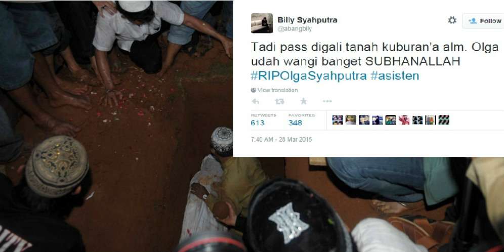 `Menanti` Jenazah Olga, Tanah Makam Keluarkan Aroma Wangi