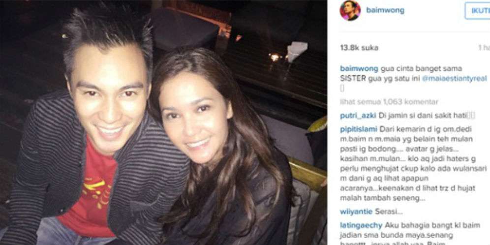 Maia Estianty Buka Suara Soal Foto Mesra dengan Baim Wong