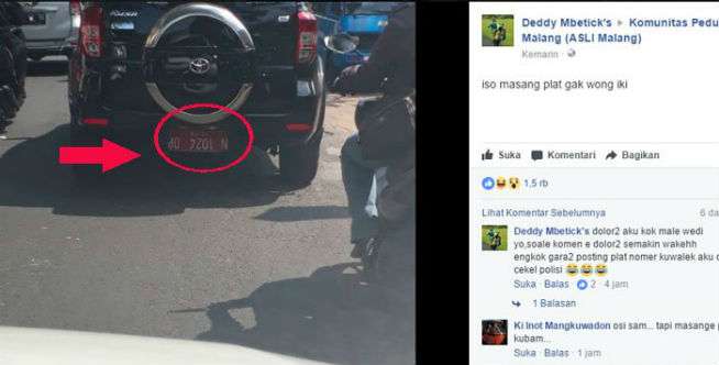 Ternyata Plat Nomornya...