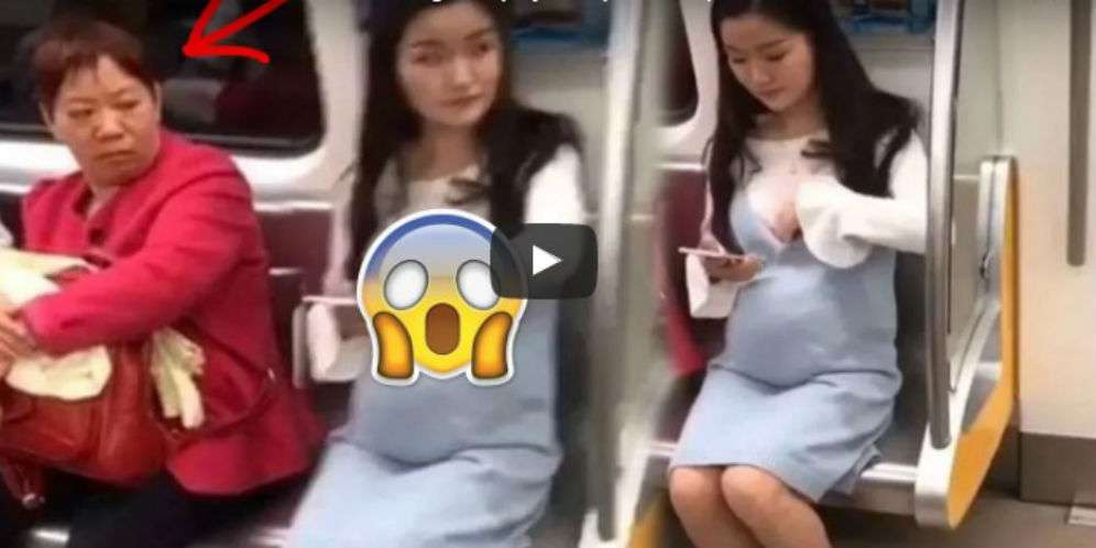 Penumpang Kereta Syok, Lihat Ibu Hamil Ini Rogoh Baju Lalu...
