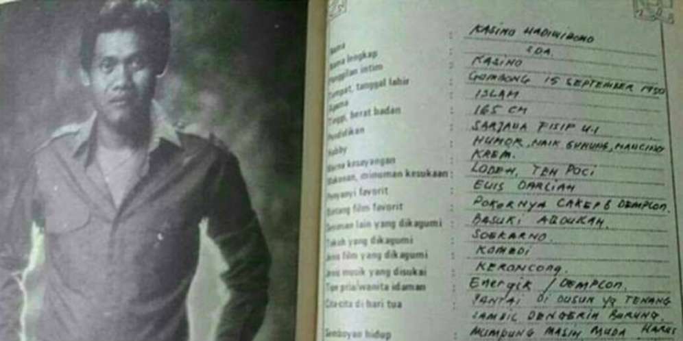 Beredar Biodata Kasino Semasa Muda, Dijamin Bakal Ngakak!