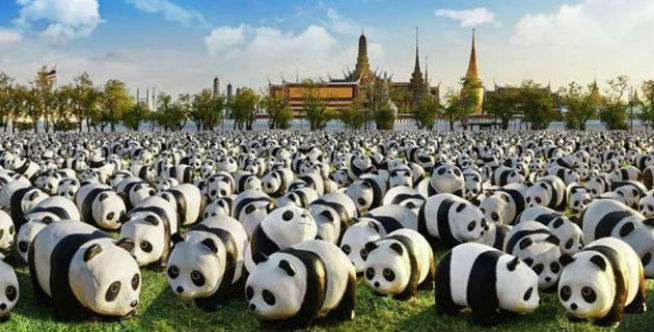 Ribuan Panda "Menyerang" Kota Bangkok