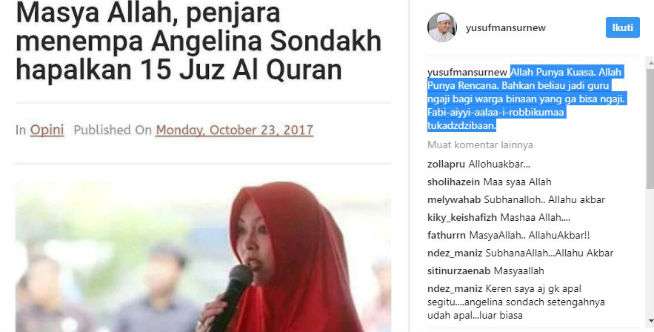 Berhijab hingga Hafal Alquran