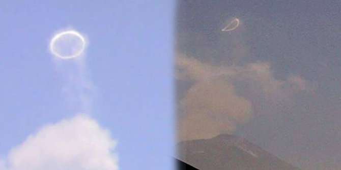 Penampakan awan aneh ini muncul sesaat sebelum gunung meletus