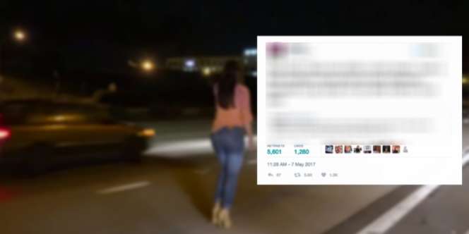 Mau Tolong Gadis Cantik Jalan Sendirian di Tepi Tol, Ternyata