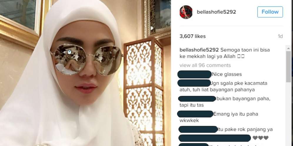 Foto Bella Shofie Bikin Heboh, Lihat Bayangan di Kacamatanya!