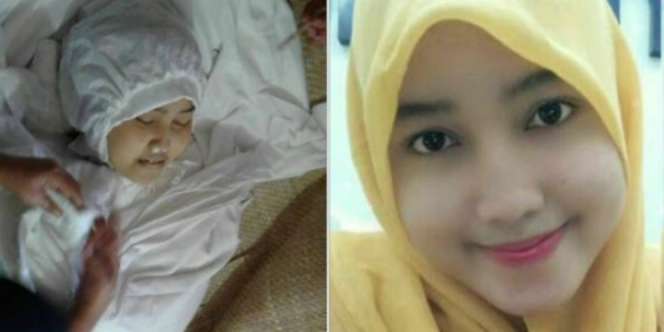 Masya Allah, Hijaber Cantik Meninggal di Penghujung Ramadan
