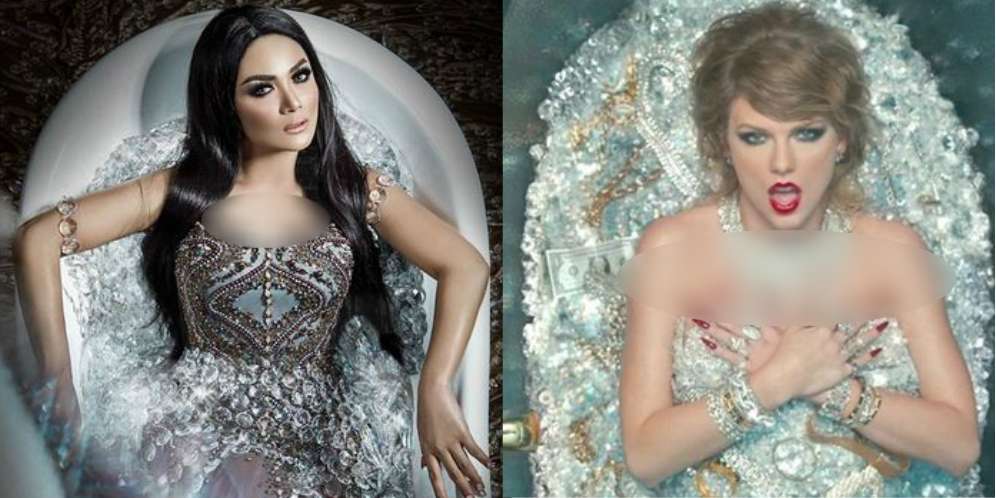 Foto Glamor dalam Bathtub, Wajah KD Mirip Aurel Banget!