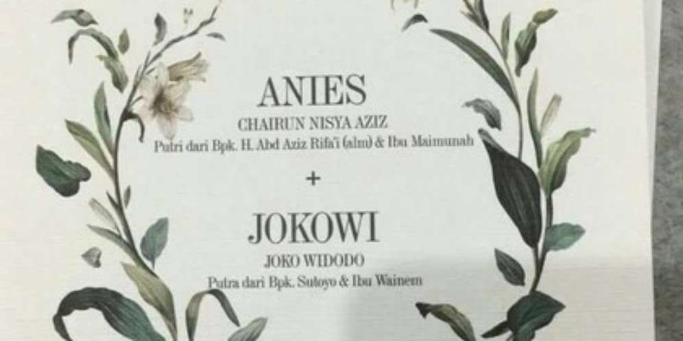 Viral Foto Undangan Anies-Jokowi Menikah