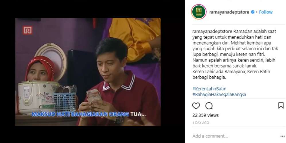 Iklan Ramayana Ini Bikin Ngakak, Lihat Videonya