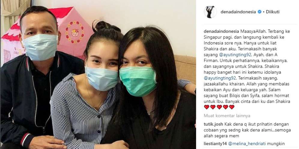 Besuk Anak Denada, Ayu Rela Pulang Pergi Jakarta-Singapura
