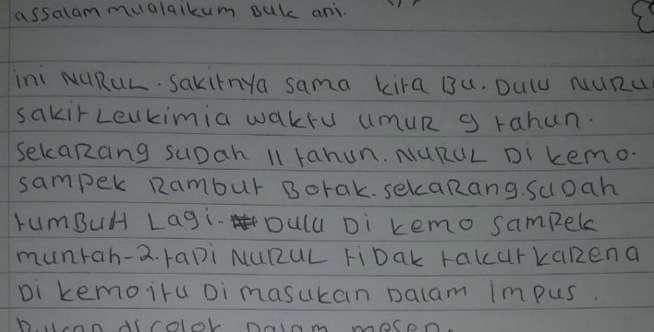 Bocah Penderita Kanker Tulis Surat untuk Ani Yudhoyono