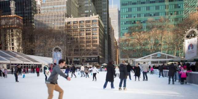 Ice Skating di Bryant Park