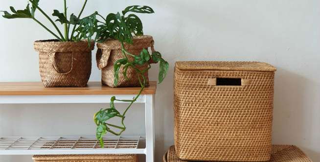Furnitur dengan bahan alam yang menonjol