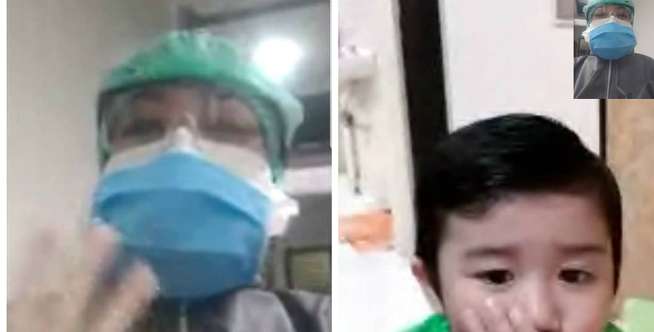 Momen Video Call Bidan RSUD Bandung dan Anaknya Bikin Haru
