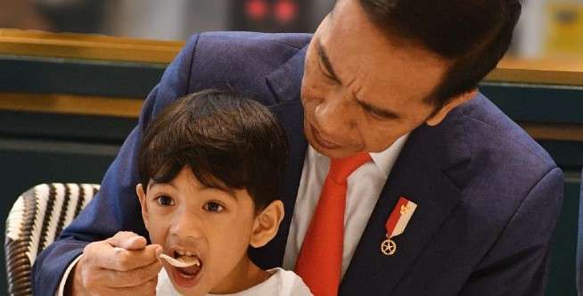 Lihat Jokowi dan Jan Ethes Main di Halaman Istana Bogor