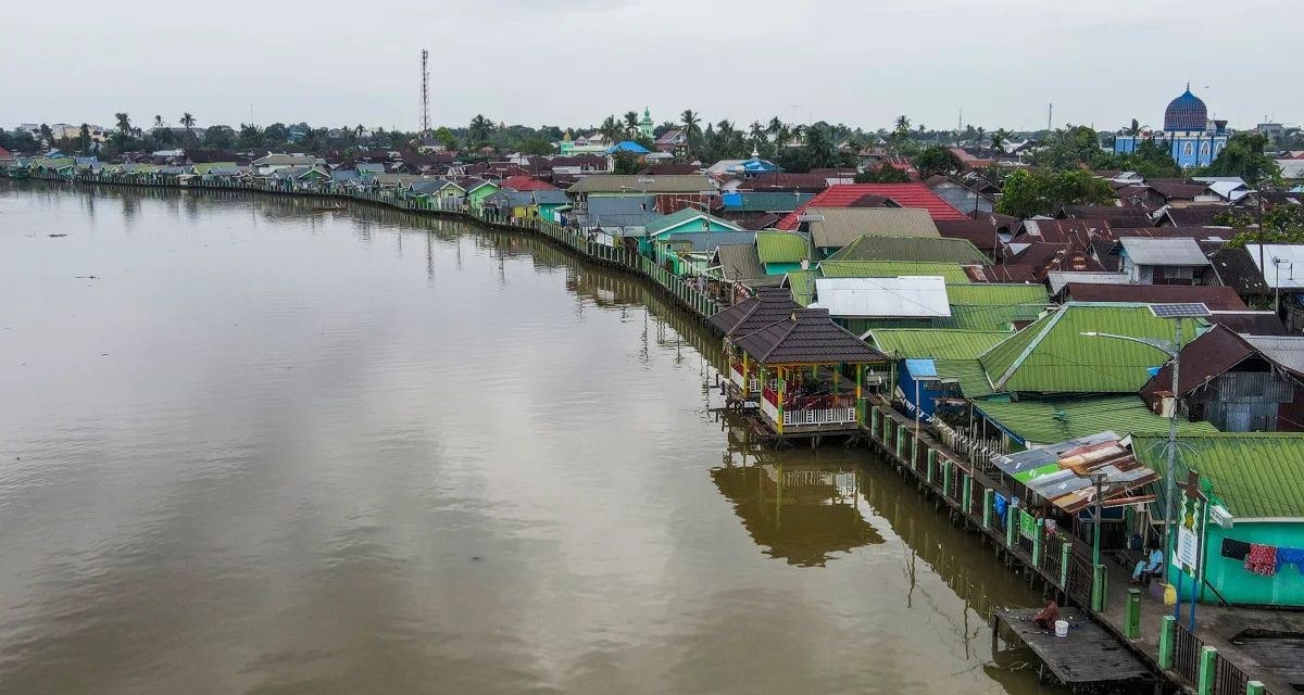 Visual Kampung Biru dan Hijau