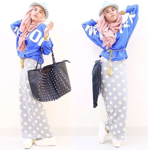 Gaya Nyentrik Selebgram Hijaber Iymel