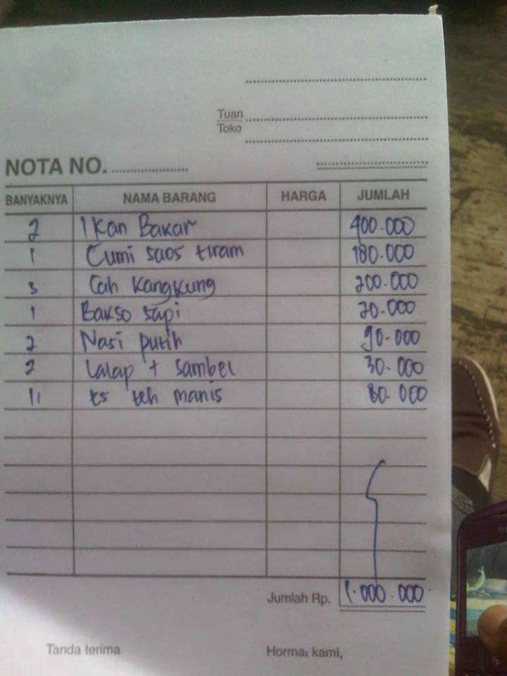 Pengalaman Pahit Makan Mahal di Lokasi Wisata