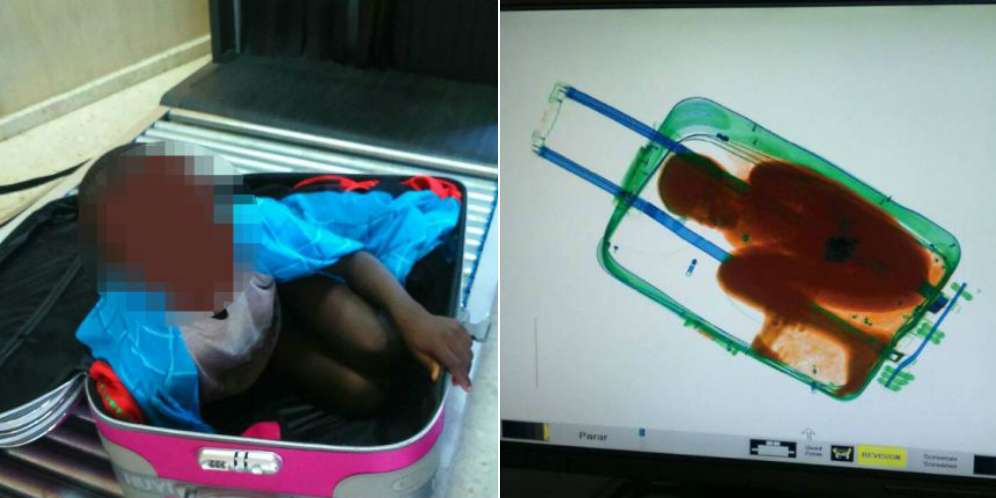 Astaga! Imigrasi Tangkap Bocah Menyelinap dalam Koper