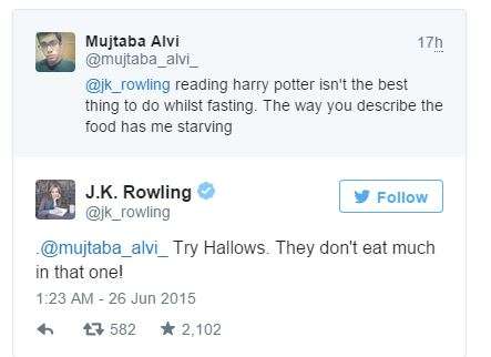 JK Rowling Beri Kejutan Pelajar Muslim yang Berpuasa