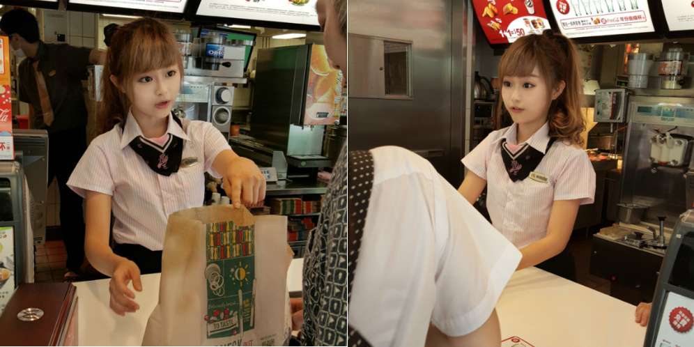 Pelayan Cantik Dewi McD Bikin Heboh Sosial Media