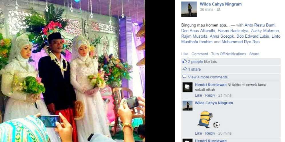 Heboh Foto Satu Pelaminan Dua Istri Itu Ternyata...