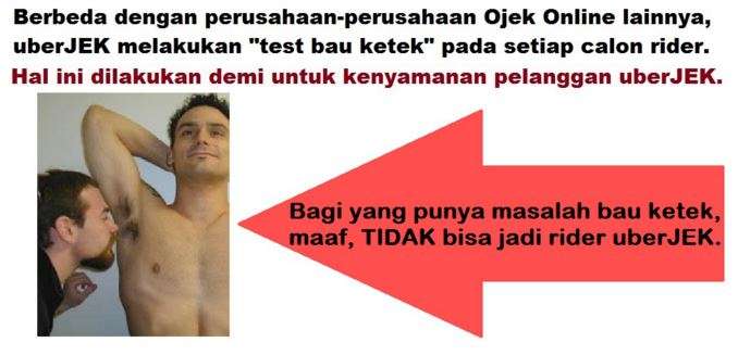 Syarat Driver UberJek: Dilarang Bau Badan!