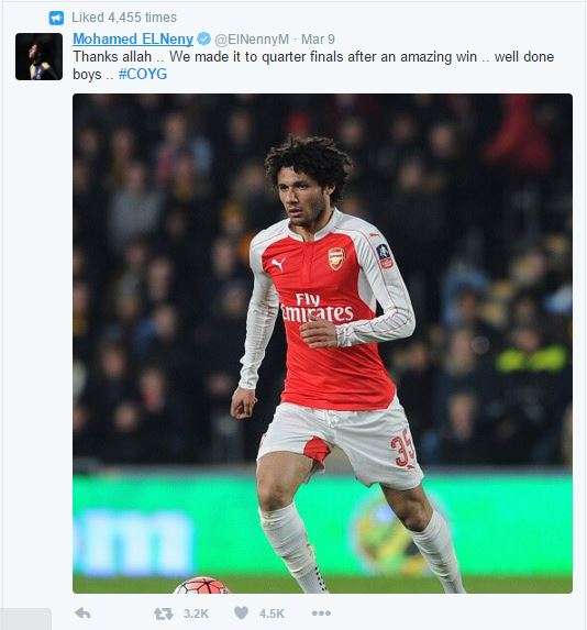 Pemain Arsenal Ini Selalu Ucapkan Alhamdulillah