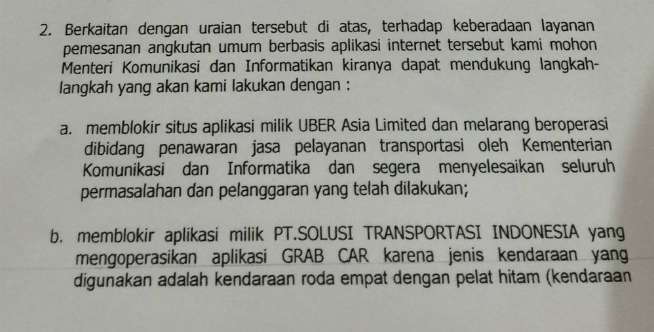 Menhub Minta Aplikasi GrabCar dan UberTaxi Diblokir